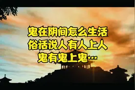 阿飘在阴间怎么生活，俗话说人有人上人鬼有鬼上鬼……视频封面