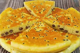 小米面软饼，又暄又软有点甜，手不沾面做法简单，冷热都好吃视频封面