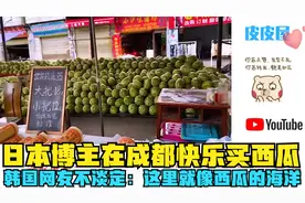 日本博主在成都快乐买西瓜，韩国网友不淡定：这里就像西瓜的海洋视频封面