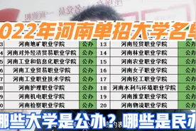 2022年河南高职单招大学名单，哪些大学是公办？哪些大学是民办？视频封面