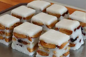 过年做切糕寓意甜甜蜜蜜年年高，过程不难方法易学，软糯好吃