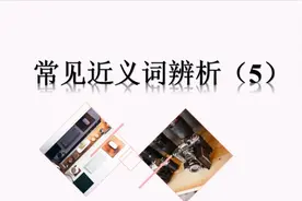 【初中英语】常见近义词辨析（5）