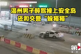 温州男子醉驾撞上安全岛 还和交警“躲猫猫”视频封面