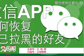原来恢复被拉黑微信好友的方法这么简单，后悔拉黑好友快来学学吧视频封面
