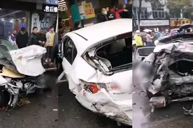开越野猛撞前边车群，苏州闹市惨烈车祸或有人亡，摄像头实拍视频封面