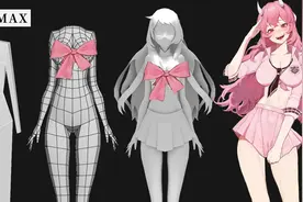 3DMAX建模，从box开始制作jk小姐姐角色模型，人体结构比例教学。视频封面