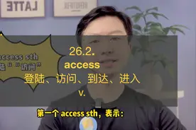 26.2 access，登陆、访问、到达、进入 #实用英语#英语单词视频封面