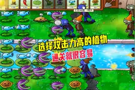 植物大战僵尸：通关小秘诀，选择攻击力高的植物，越战越勇视频封面