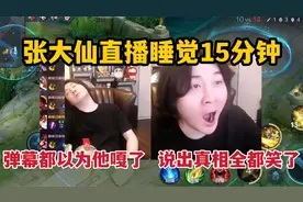张大仙直播睡觉15分钟，弹幕都以为他嘎了，说出真相全都笑了视频封面