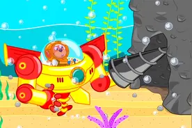 小狮子一家：小狮子的帅气潜水服，来到海底，开始探险吧视频封面