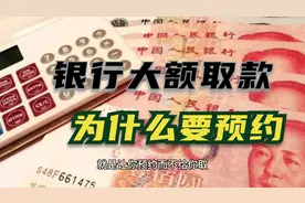 银行大额取款为什么要求“预约”？难道怕客户把钱取走？视频封面