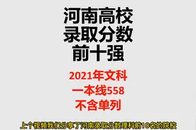 河南录取分数前十强的高校（文科）视频封面