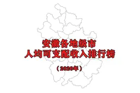 安徽省各市最新人均可支配收入，省会只排第二名，看看第一是哪里视频封面