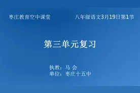 八年级（初二）语文下册31 《第三单元复习课》第1课时 教学视频视频封面