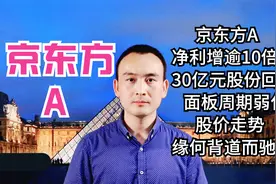 京东方A 净利增逾10倍 30亿回购 面板周期弱化 股价缘何背道而驰视频封面