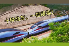 高铁专线运行的10种动车！首次拍到复兴号CR300AF，个个帅气！视频封面
