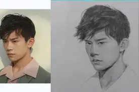 是你的男孩吗?易烊千玺素描侧脸绘画~视频封面