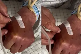 护士扎针连连失误大爷自己动手，得知其身份女子笑喷：给丢脸了！视频封面