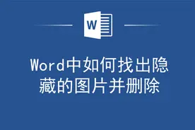 神技巧！word如何找到隐藏图片并删除视频封面