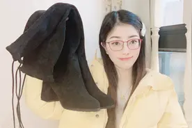 90后女生被闺蜜说是小短腿，买来一双过膝长靴，穿上变腿精！视频封面