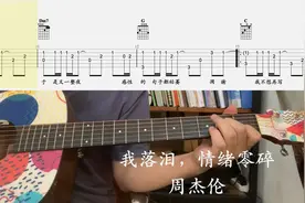 【吉他独奏慢速示范】我落泪，情绪零碎（周杰伦）视频封面