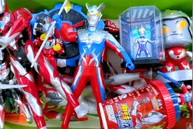 满满一箱的奥特曼玩具和趣味食玩，有多款搞怪的奥特曼和软糖