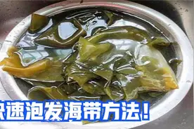 泡海带时，原来多加2样东西，10分钟泡好还没腥味，好用还省时间视频封面
