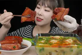 红烧肉来了！今天吃大块红烧肉 馄饨视频封面