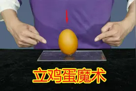 揭秘播放量300万的魔术，手不碰鸡蛋，也能立在桌子上！