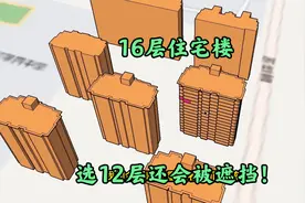 16层住宅楼，选12层还会被遮挡！北方城市，冬季遮挡咋就这么严重视频封面