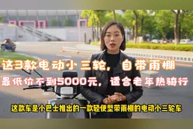 这3款电动小三轮，自带雨棚，最低价不到5000元，适合老年人骑行视频封面