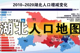 湖北省各市(州)常住人口及近十年人口增减变化，仅5地正增长？视频封面