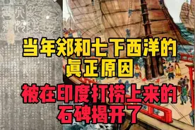 当年郑和七下西洋的真正原因，被在印度打捞上来的石碑揭开了视频封面