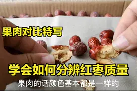 小伙对比超市的红枣对比，看看怎么区分若羌灰枣，小红枣区别很大视频封面