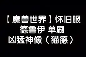 【魔兽世界怀旧服】小德单刷凶猛神像