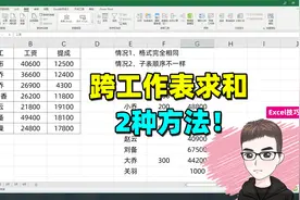 Excel技巧：跨工作表汇总求和， 顺序不一样也可以！视频封面