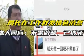 河北一局长工作群发情色消息，本人回应：不需辟谣，月初已被免职视频封面