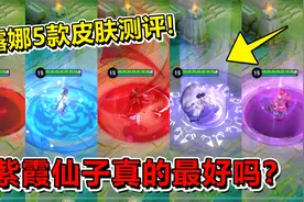 耀哥游戏：露娜5款皮肤对比，紫霞仙子真的最好吗？