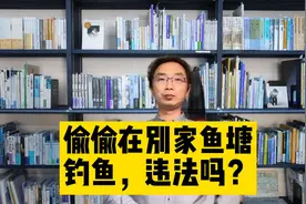 偷偷在别家鱼塘钓鱼，违法吗？视频封面