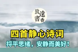 四首静心诗词，让心静下来，捋平思绪，安静而美好！视频封面