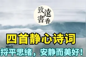 四首静心诗词，让心静下来，捋平思绪，安静而美好！视频封面