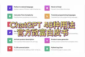 【超全】一口气看完48个ChatGPT用例，官方教你怎么用视频封面