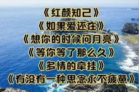 <红颜知己><如果爱还在><想你的时候问月亮><等你等了那么久>