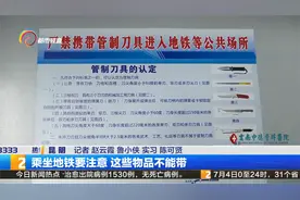 乘坐地铁要注意 这些物品不能带视频封面