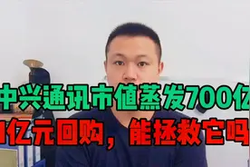 中兴通讯股价大跌30%，市值蒸发700亿后，1亿元回购能拯救它吗？视频封面