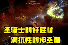 【暗黑2重制版】每天4小时系列，满抗性神圣盾，极品精神盾底材视频封面