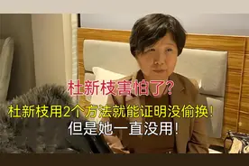 杜新枝用2个方法就可以证明”没偷换“、可她没用，是害怕了吗？视频封面