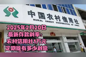 2025年2月20日最新存款利率：农村信用社1万元定期能有多少利息？视频封面
