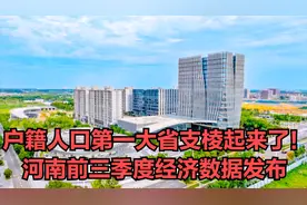户籍人口第一大省支棱起来了！河南前三季度经济数据发布视频封面
