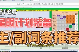 星陨计划装备主副词条推荐大全视频封面